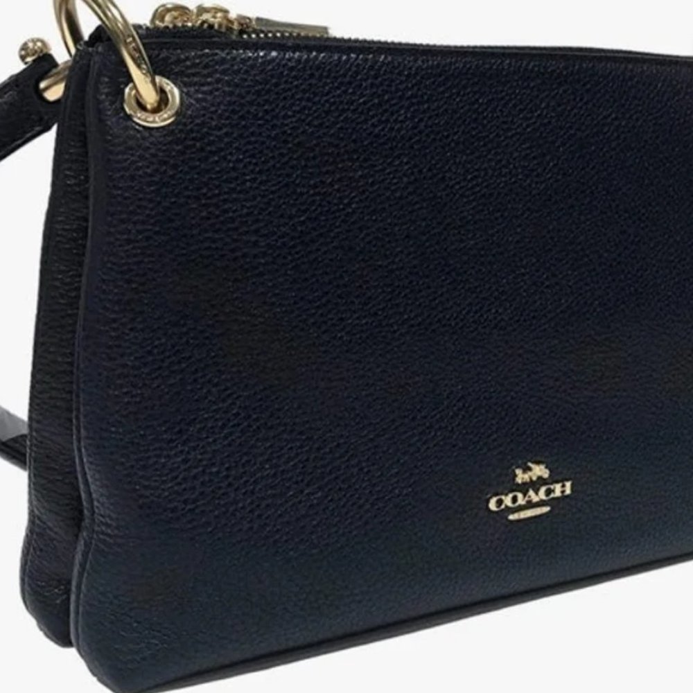 COPY - COACH -Mia Crossbody Black Pebbled Leather